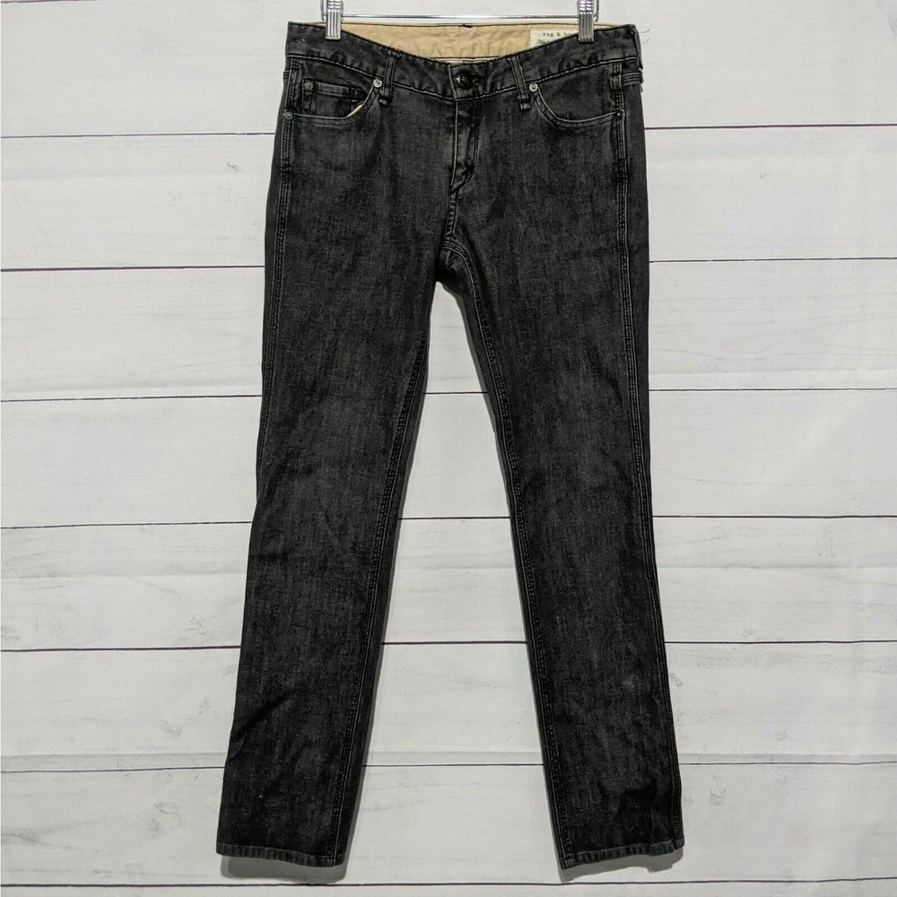 Rag & Bone Slim Fit Jeans Gray Low / Mid Rise